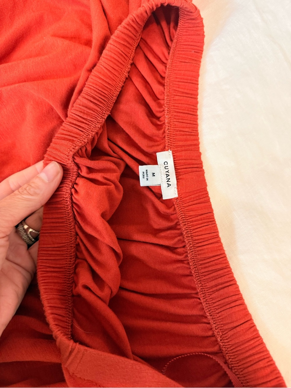Cuyana Rust One-Shoulder Cutout Maxi Dress - Picture 3 of 3